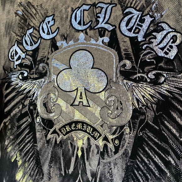 Y2K Vintage Ace Club men's thermal T-shirt size XXL. - Picture 8 of 8